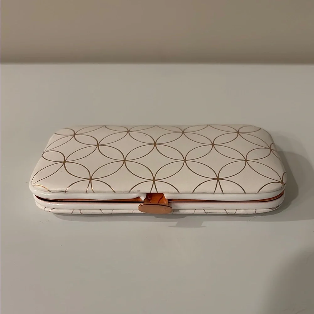 *RARE* Erin Condren Manicure Kit in Cream and Rose Gold Mid Century Circle Case - Picture 4 of 4